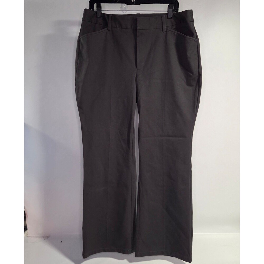 Eddie Bauer Women's Dark Gray Dress Pants 14 Tall Curvy Fit